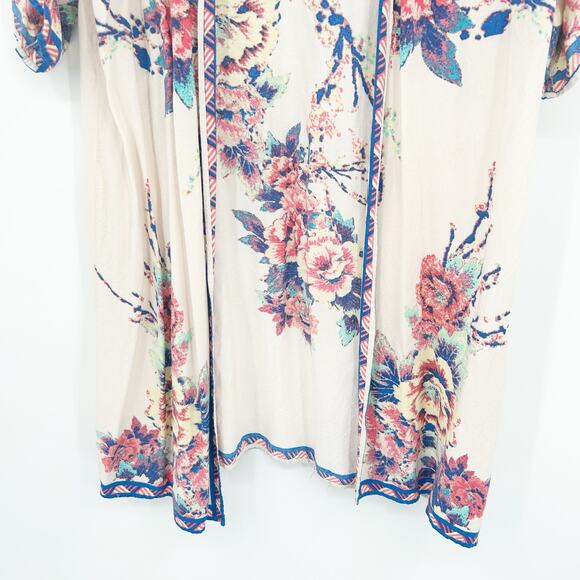 Flying Tomato Womens Boho Floral Lightweight Beachy Open Front Kimono Size S/M - Picture 3 of 6
